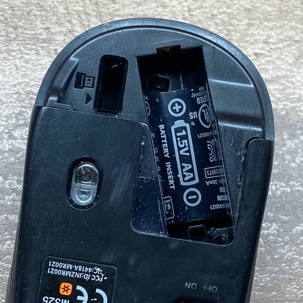Logitech M325 Wireless Optical Mouse Black Patterned M-R0021 Tested No Dongle